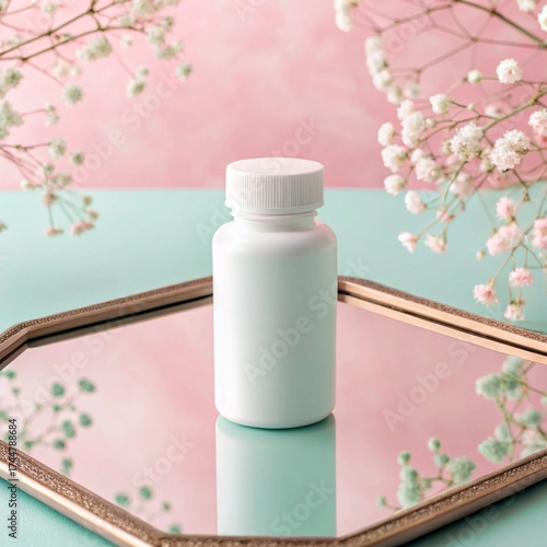 matte pill bottle mockup