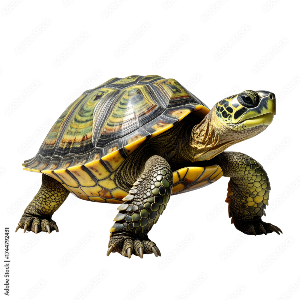 Fototapeta premium turtle on a transparent background, cut out