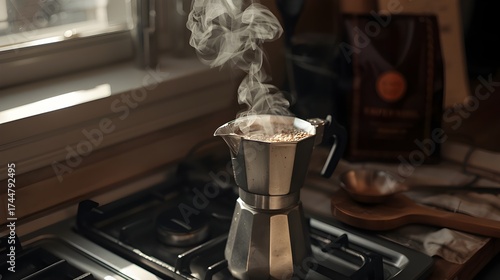 espresso machine in a cafe