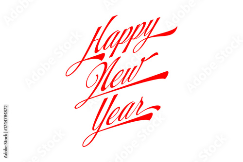 Happy New Year - 新年を祝うメッセージの「Happy New Year」の文字
