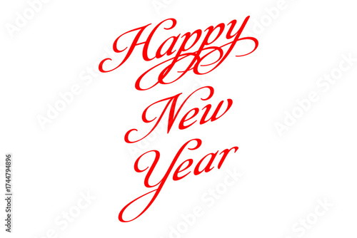 Happy New Year - 新年を祝うメッセージの「Happy New Year」の文字
