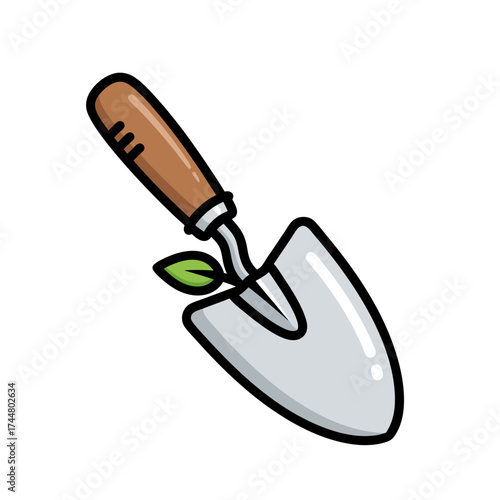 Colored Gardening Trowel Icon for Hobbies and Gardening Activities