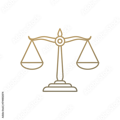 Balanced Scales Illustration Representing Justice and Fairness in the Legal System