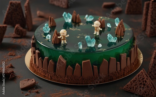 chocolate cake with candles