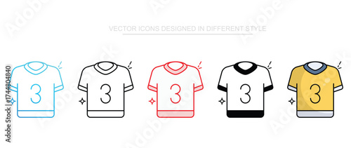 Jersey icon design with white background stock illustration