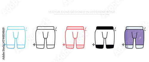 Cycling Short icon design with white background stock illustration