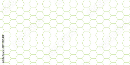 Seamless yellow honeycomb hexagon pattern vector texture on a black background, a geometric grid wallpaper design illustration