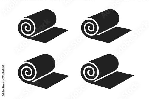 Person sitting and drinking coffee during break time, vector illustration, isolated icon set with transparent background, relaxation moment, leisure activity concept