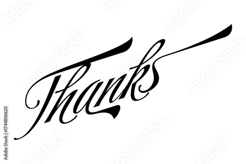 Thanks - Thanks message for card, presentation, business. Expressing gratitude, acknowledgment and appreciation
