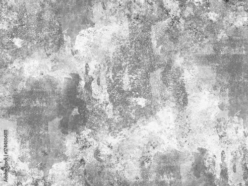Concrete wall white grey color for background. Old grunge textures with scratches and cracks. White painted cement wall texture.
