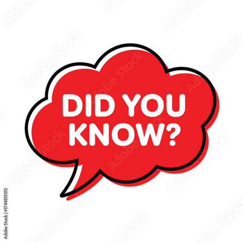 Red speech bubble with did you know text