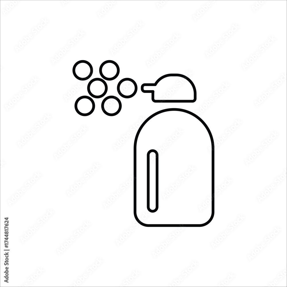 Fototapeta premium antiseptic icons. simple line vector