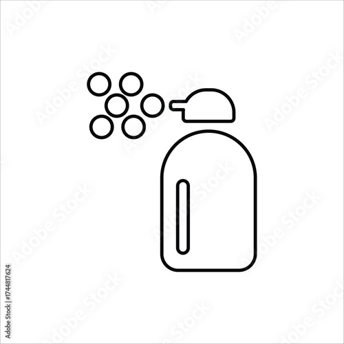 antiseptic icons. simple line vector