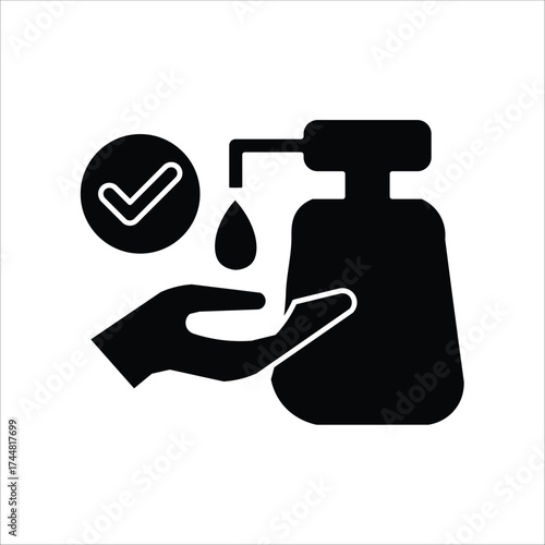 desinfection icons. simple solid vector