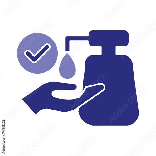 desinfection icons. simple colored vector