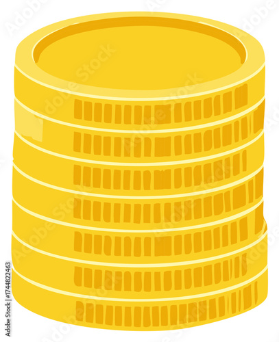 Stack of gleaming gold coins illustrating wealth and financial prosperity