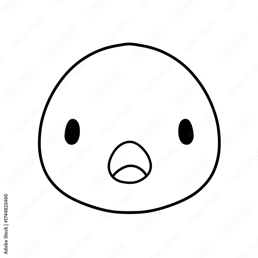 Obraz premium Cute emoji emoticon emotion face icon hand draw