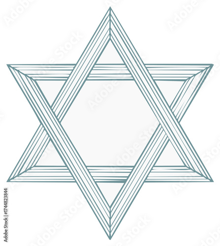 Star of David Vector Religious Symbol Icon Graphic Illustration