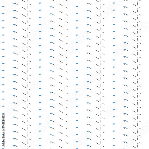 Abstract pattern of swirling lines and arrows creating a dynamic and complex visual texture on a white background