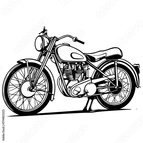 Retro motorcycle illustration
