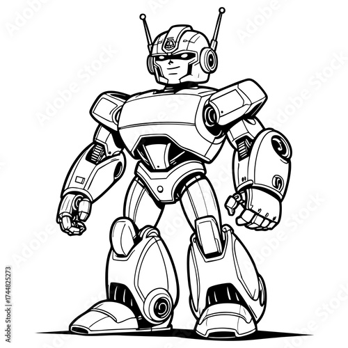 Futuristic robot illustration