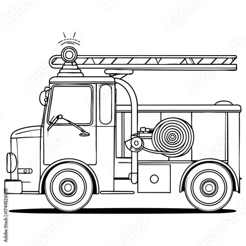 Fire truck outline