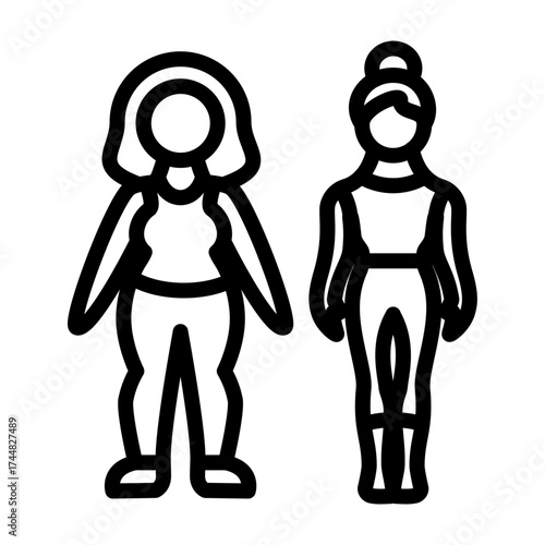 Body Diversity Vector Line Icon Design