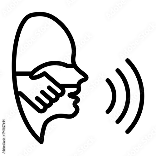 Empathy Speech Vector Line Icon Design