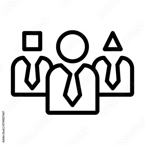 Career Diversity Vector Line Icon Design