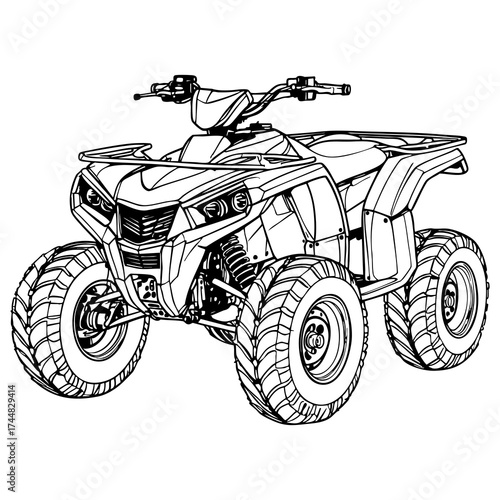 ATV Quad Bike Coloring Page