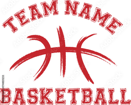 Basketball logo Team vector illustration design