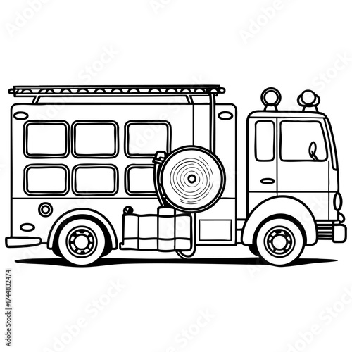 Fire Truck Coloring Page