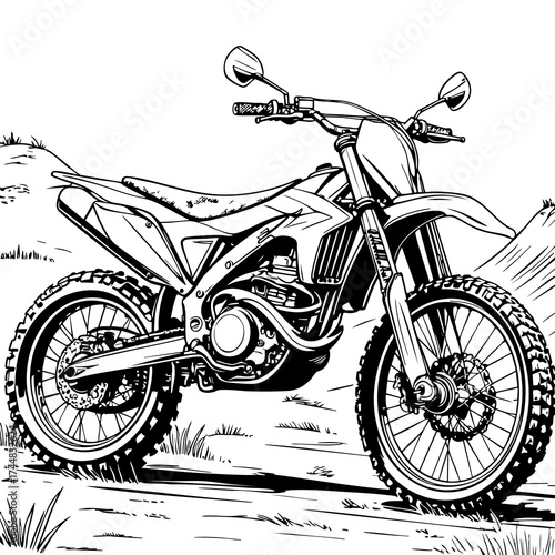 Dirt Bike Coloring Page