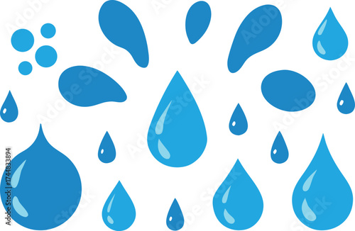 Scalable vector graphics pack 100 variations water droplet splash illustration eps