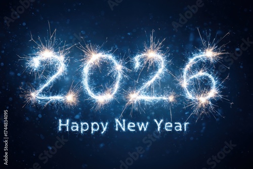 Happy New Year 2026 Festive Sparkle