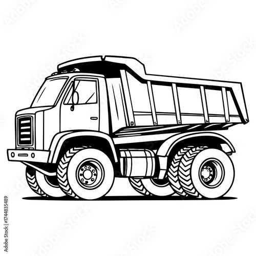 Dump Truck Coloring Page