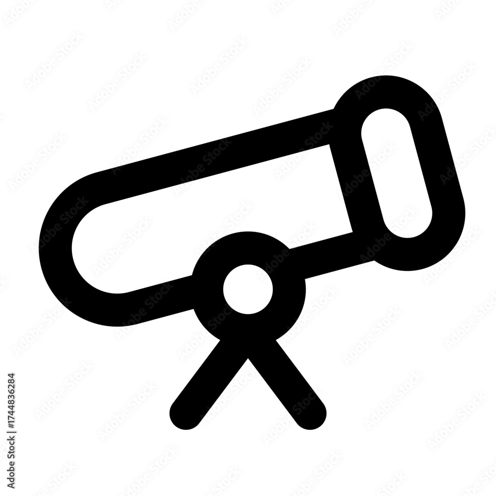 Obraz premium Telescope Exploration View Icon