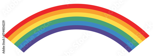 Colorful arc rainbow isolated vector illustration. LGBTQ pride concept.