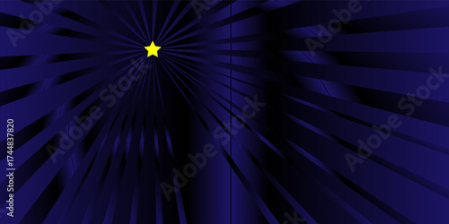 Abstract rendering featuring a pattern of white diagonal lines with a blue glow against a dark background. The repetitive design creates a sense of movement and rhythm.