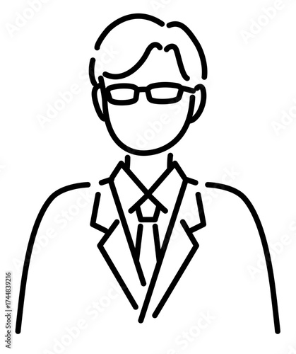 男性会社員や弁護士や教師等のイメージ