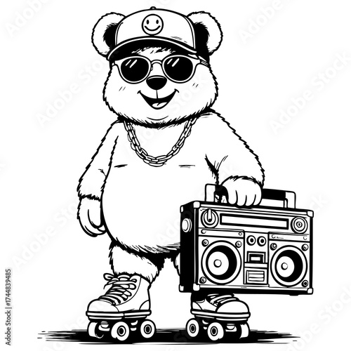 Roller Bear with Boombox