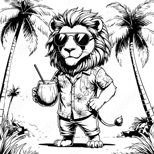 Tropical Lion Vacation