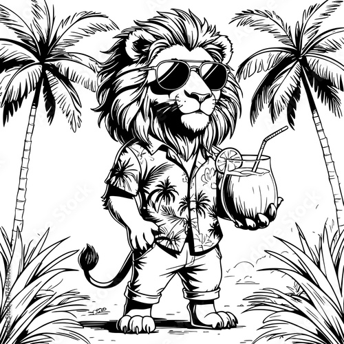 Hawaiian Lion on Summer Beach