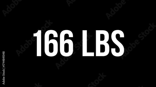 Weight Scale Counter Animation – 00 to 500 LBS Numeric Display