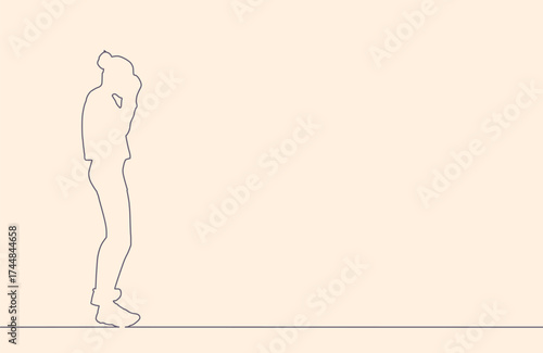Abused young woman trying to hide and defend herself. Stop violence against women. Family scandal, crisis, domestic violence and abuse. Frightened woman being harassed and bullied by her partner.