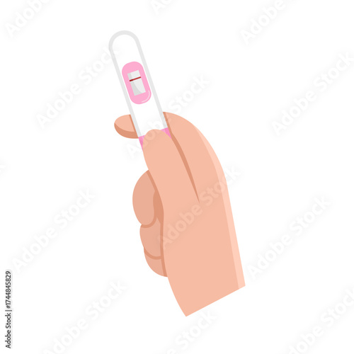 Hand Holding Negative Pregnancy Test Result