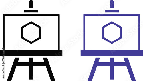 Find art easel icon vector illustration stock image design
