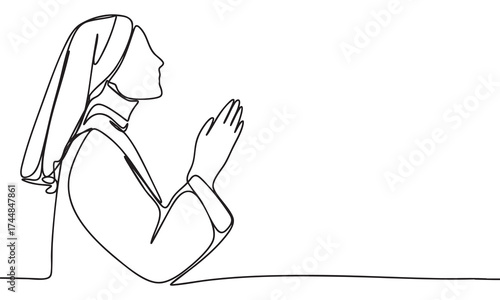 Praying Nun Silhouette