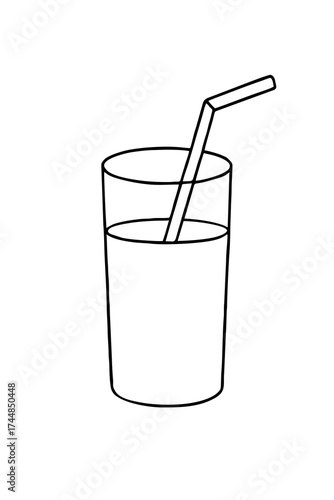 glass of milk isolated