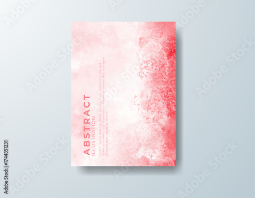 Cards with watercolor background. Design for your cover, date, postcard, banner, logo.